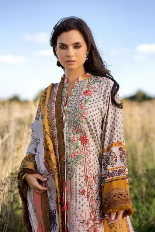 Sobia Nazir Unstitched 3Pcs Embroidered Summer Lawn Suit 2023 SN-36B