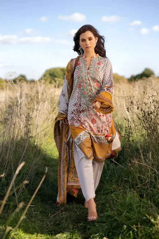 Sobia Nazir Unstitched 3Pcs Embroidered Summer Lawn Suit 2023 SN-36B