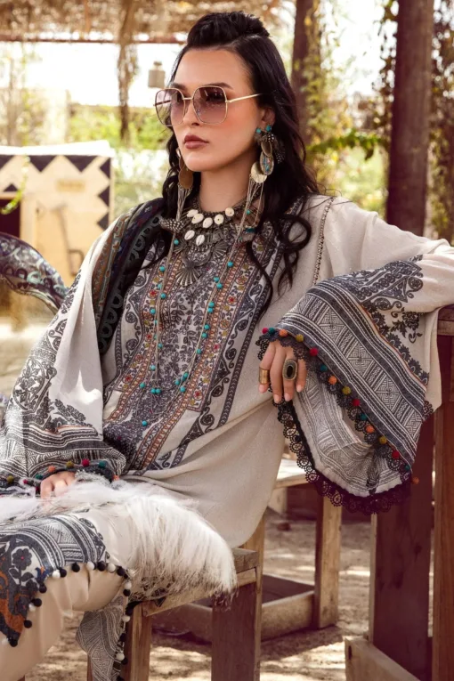 MariaB Unstitched 3Pcs Embroidered Lawn Collection 2023 MB-43A