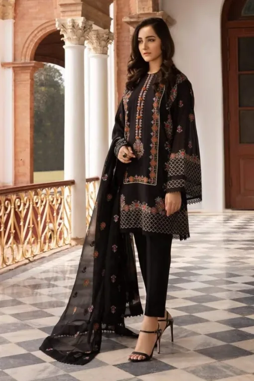 bareeze embroidered winter sale 2024 | libas e khas store | bareeze 3 piece embroidered unstitched bamber embroidered dupatta lawn suit 2025