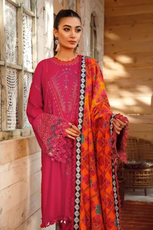 MariaB 3Pcs Premium Embroidered Summer Lawn Collection 2023 MB-45A
