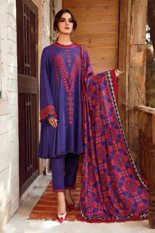 MariaB 3Pcs Premium Embroidered Summer Lawn Collection 2023 MB-45B