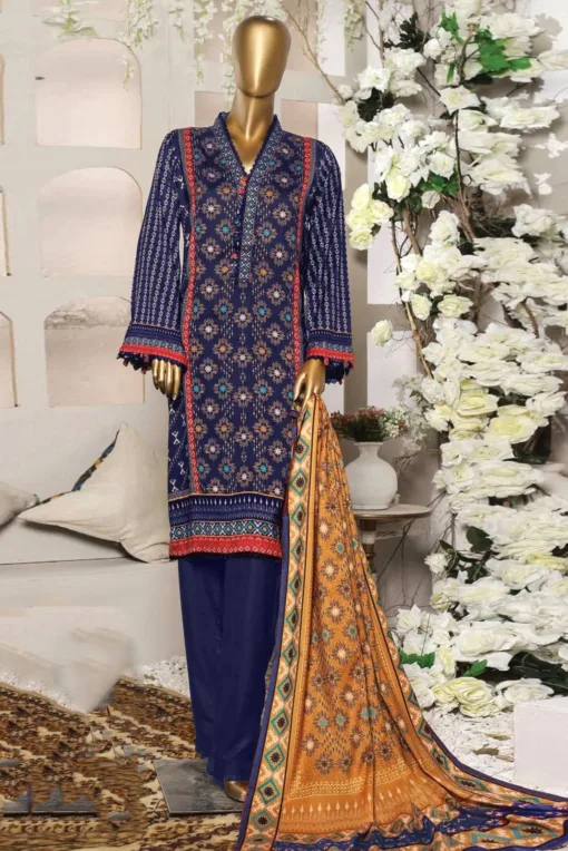 Bin Saeed 3Pcs Embroidered Lawn Collection 2023 BS-14B