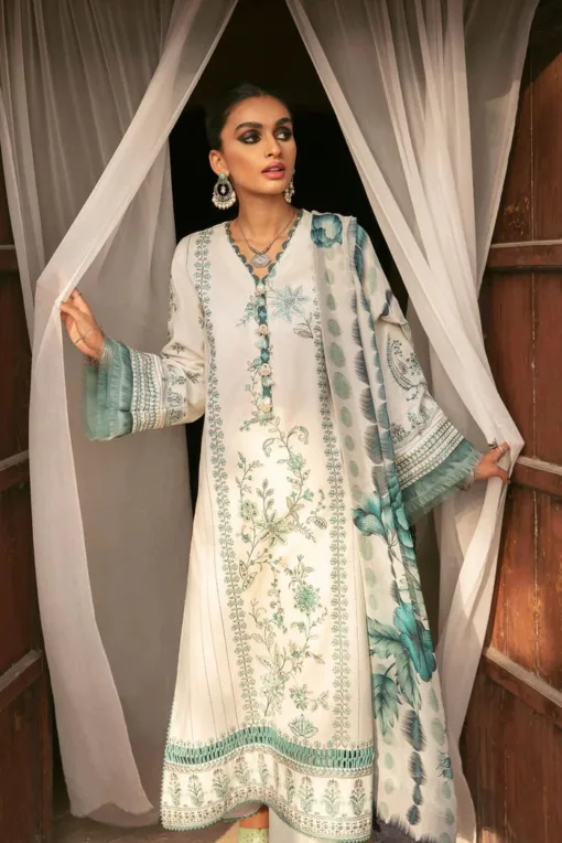 Mashkri Unstitched 3Pcs Embroidered Lawn Collection 2023 MK-24
