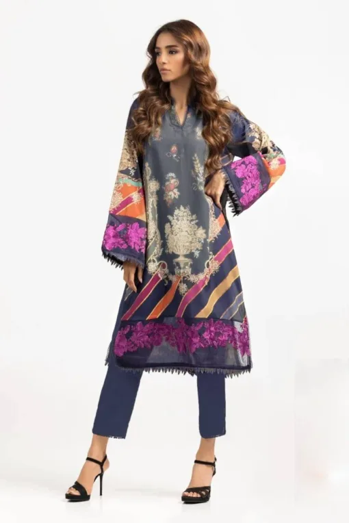 Gul Ahmed Summer 2023 – 3PC Unstitched Lawn Suit GA-99B