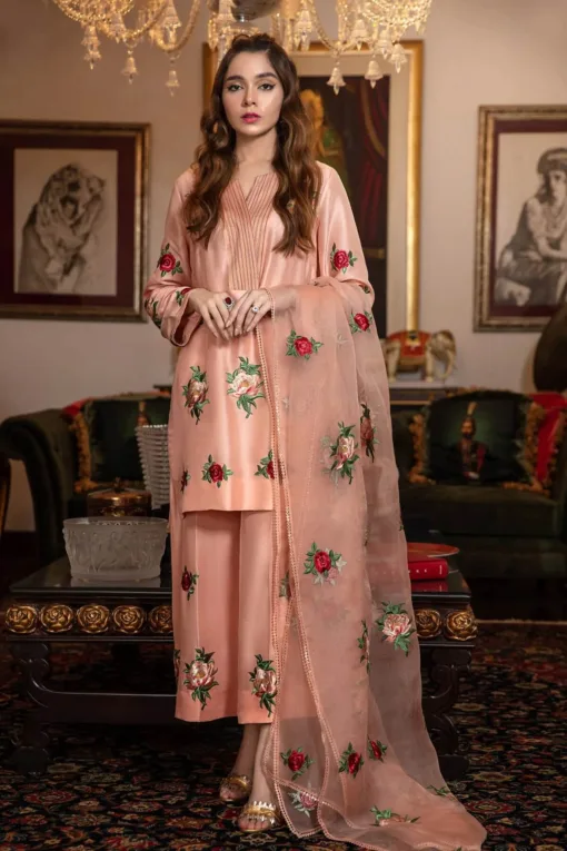HONEY WAQAR Embroidered Winter Silk Collections 2022 HW-105