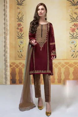 MariaB 3pcs Unstitched Embroidered Summer Lawn Suit | MariaB lawn 2024