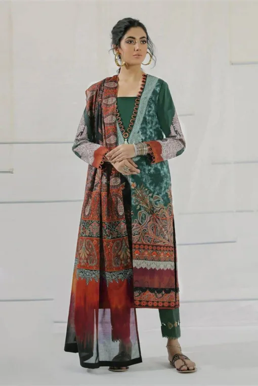 Ethnic Unstitched 3Pcs Embroidered Lawn Collection 2023 ET-73B