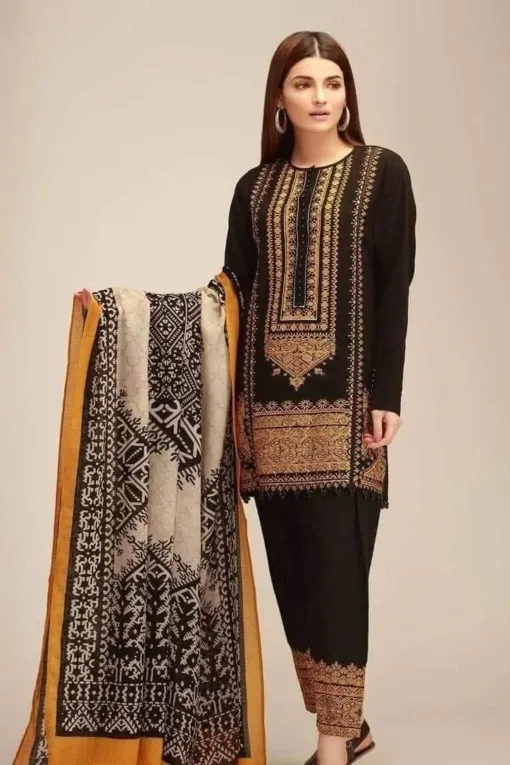 khaadi 3pc Front Full Embroidered semmer lawn 2024 dresses