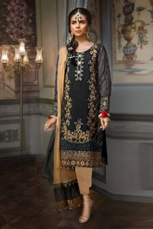 Mohajni 3Pcs Embroidered Summer Lawn Collection 2023 MH-207D
