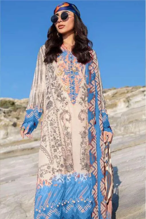 Sana Safinaz 3Pcs Embroidered Lawn Collection 2023 SS-112B