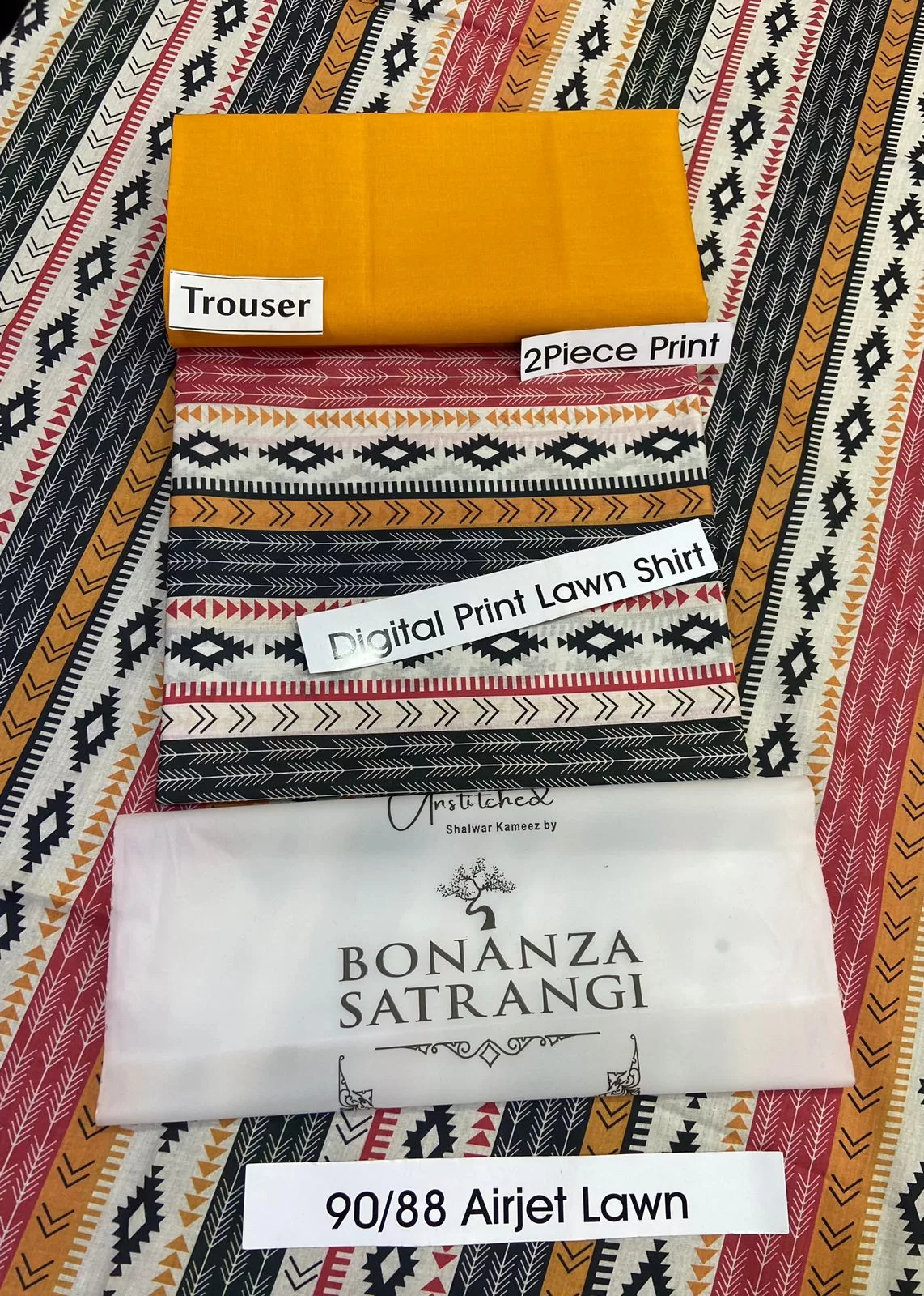 2pc Lawn Printed Collection 2024 Bonanza Satrangi SS-05 – Suit Store