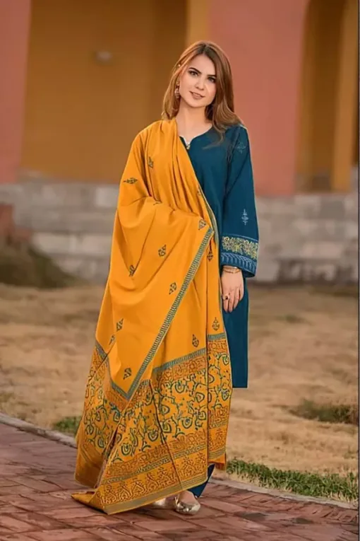 Aisling premium embroidered winter dhanak collections 2024 | Aisling Dhanak 2024