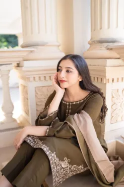 Aisling premium embroidered winter dhanak collections 2023 | Aisling Dhanak 2023