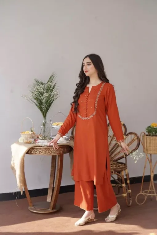 Aisling premium embroidered winter dhanak collections 2023 | Aisling Dhanak 2023