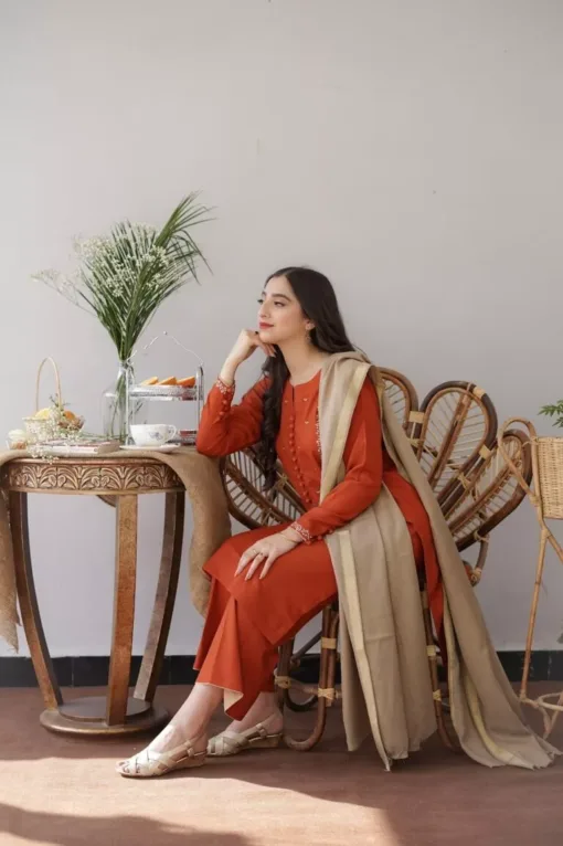 Aisling premium embroidered winter dhanak collections 2023 | Aisling Dhanak 2023