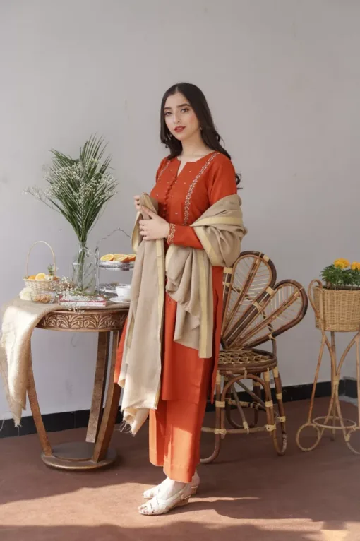 Aisling premium embroidered winter dhanak collections 2023 | Aisling Dhanak 2023