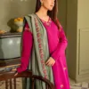 Kastoor embroidered premium winter dhanak dress 2023 - Kastoor sale winter 2023