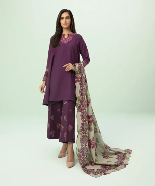 Sapphire premium digital printed winter dhanak suit 2023 | sapphire dhanak collections 2023