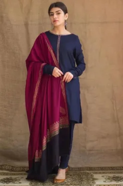 Dyot premium embroidered winter dhanak collections 2023 | Dyot Dhanak 2023