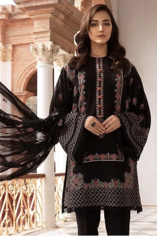 bareeze embroidered summer sale 2024 | libas e khas store | bareeze 3 piece embroidered unstitched bamber embroidered dupatta lawn suit 2024