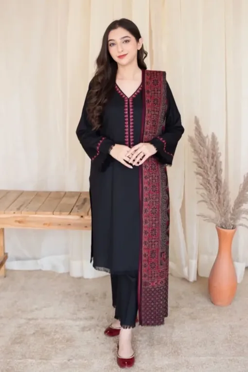 Aisling premium embroidered winter dhanak collections 2024 | Aisling Dhanak 2024