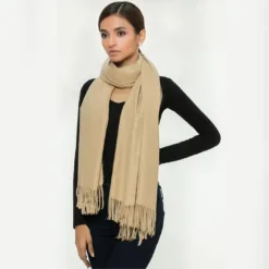 Cashmere Women Winter Scarf Solid Preppy Style