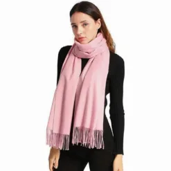 Cashmere Women Winter Scarf Solid Preppy Style