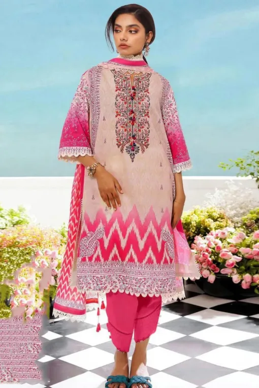 Sana Safinaz summer sale 2024 | Sana Safinaz unstitched 3 piece premium embroidered lawn suit 2024