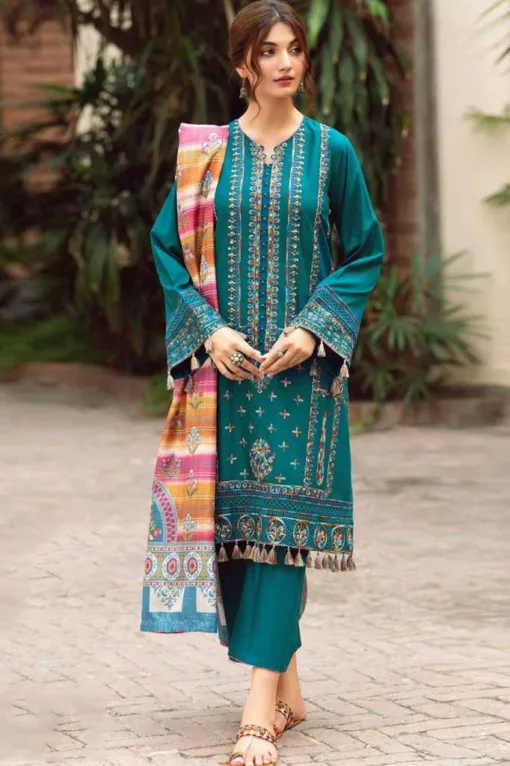 jazmin summer sale 2024 | jazmin unstitched 3 piece premium embroidered lawn suit 2024