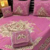 4pc-Velvet-Jacquard-king-size-bedsheet