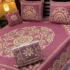 4pc-Velvet-Jacquard-king-size-bedsheet