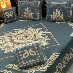 Velvet Jacquard Bedsheet | gul ahmed bed sheets | king size bed | bed covers