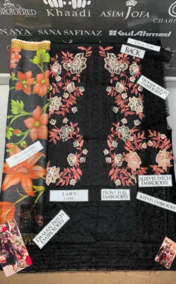 Mushq summer sale 2024 | Mushq unstitched 3 piece premium embroidered lawn suit 2024