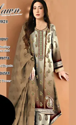LimeLight 3pcs Embroidered Lawn Suit 2024