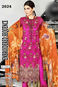 MariaB 3pcs Embroidered Lawn Suit 2024