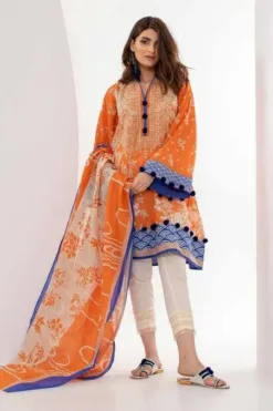 khaadi 3pc Front Full Embroidered semmer lawn 2024 dresses