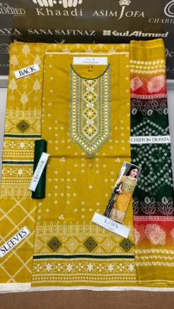 cross stitch embroidered summer lanw collection 2024 | Pakistani affordable dresses