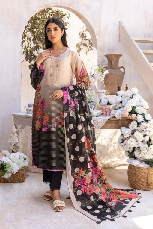 Charizma 3pcs Embroidered Lawn Suit 2024 | Charizma summer sale 2024 | Charizma unstitched 3 piece premium embroidered lawn suit 2024 | Libas e Khas Store Sale 2024