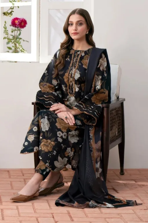 Baroque Digital Printed summer sale 2024 | Baroque unstitched 3 piece premium Digital Printed lawn suit 2024