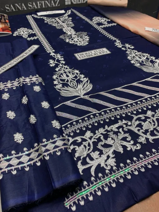 Sapphire Unstitched Embroidered Summer Lawn Suit | Sapphire lawn Dupatta | Sapphire unstitched 3 piece premium embroidered lawn suit 2024