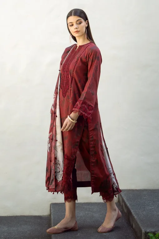 Baroque Digital Printed winter sale 2024 | Baroque unstitched 3 piece premium Digital Printed linen suit 2024 | baroque winter linen sale 2024 | baroque winter 2025