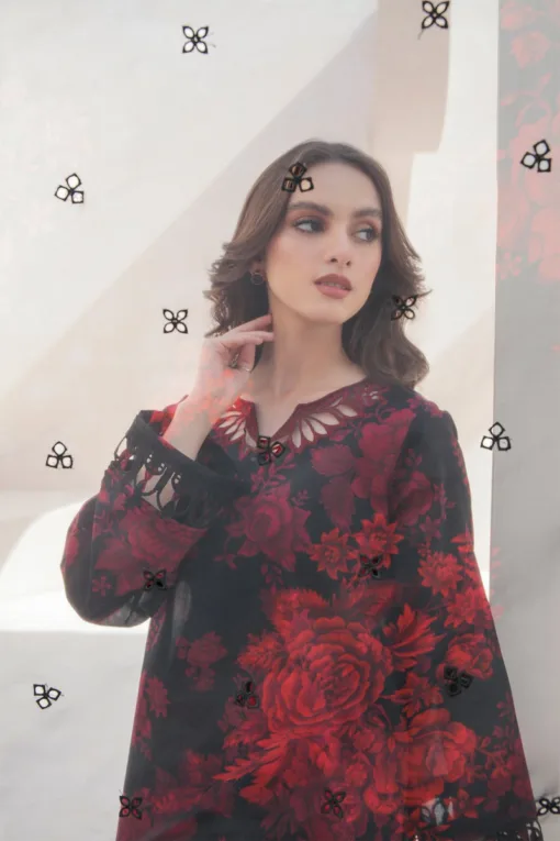 Baroque Digital Printed winter sale 2024 | Baroque unstitched 3 piece premium Digital Printed linen suit 2024 | baroque winter linen sale 2024 | baroque winter 2025