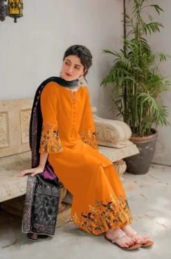 Aisling premium embroidered winter dhanak collections 2024 | Aisling Dhanak 2024