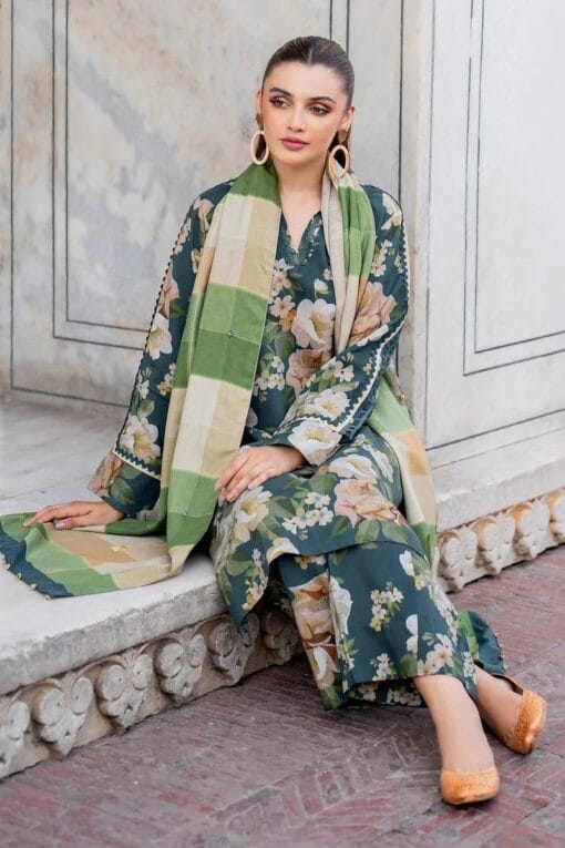 Baroque Digital Printed winter sale 2024 | Baroque unstitched 3 piece premium Digital Printed khaddar suit 2024 | baroque winter khaddar sale 2024 | baroque winter 2025