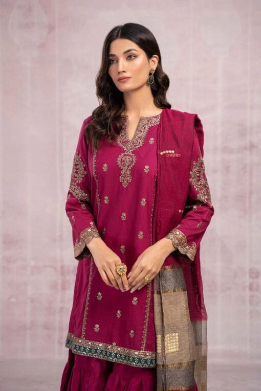 MariaB embroidered winter sale 2024 | Baroque unstitched 3 piece premium embroidered dhanak suit 2024 | MariaB winter dhanak sale 2024 | MariaB winter 2025