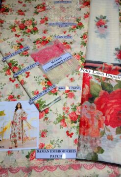 Mariab Baroque Digital Printed summer sale 2025 | Mariab Baroque unstitched 3 piece premium Digital Printed lawn suit 2025
