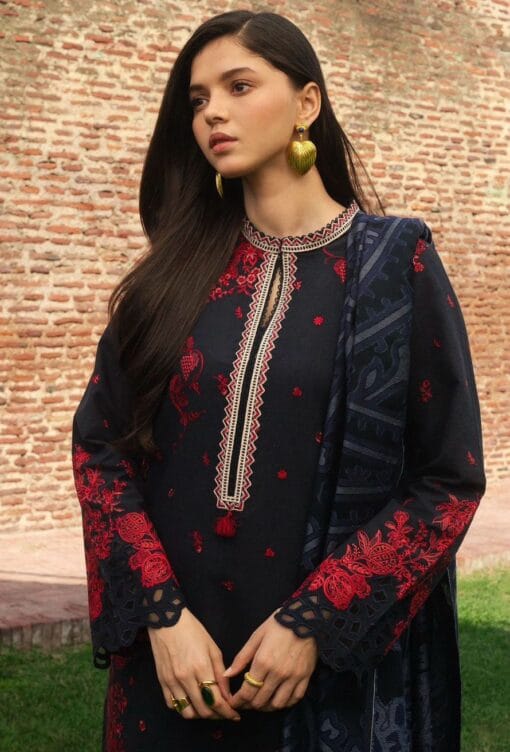 Zainab Chottani 3pcs Unstitched Embroidered Summer Lawn Suit | Zainab Chottani lawn Dupatta | Zainab Chottani unstitched 3 piece premium embroidered lawn suit 2025