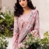 Iznik Lawn embroidered summer dress with printed chiffon dupatta, 3Pcs Premium Embroidered Summer Collection 2025