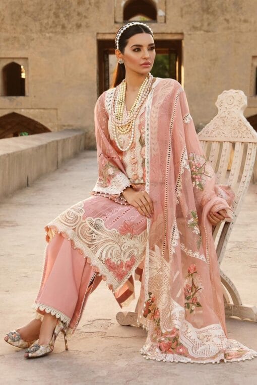 Crimson Chifli Lawn with embroidered organza dupatta | 3Pcs Chicken Kari Embroidered Summer Lawn Collection 2025